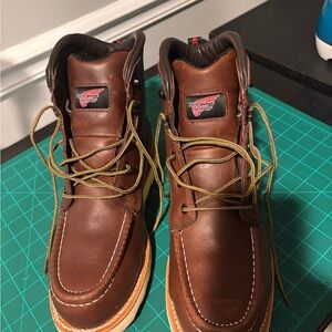 Red Wing Shoes Dark Brown Leather Boots